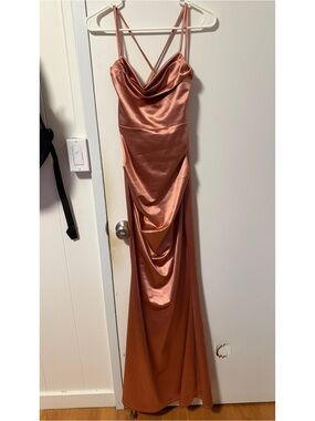 Windsor | Dresses | Marissa Formal Satin Cowl Neck Dress | Poshmark